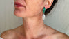Malachite & Silver Drop Earrings. Sterling Silver. Atelier Aadya. 1333.