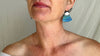 Chrysocolla and Sterling Silver Earrings. Atelier Aadya. 0656