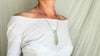 Natural Green Quartz Crystal Pendant Necklace. Sterling Silver. Atelier Aadya. Medicine Necklace. 2271