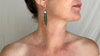 African Jade Earrings. Sterling Silver. 2342