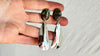 Chrysocolla & Silver Drop Earrings. Sterling Silver. Atelier Aadya. 2192