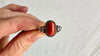 Antique Coral and Sterling Ring. India. Gorgeous! size 8. 1064