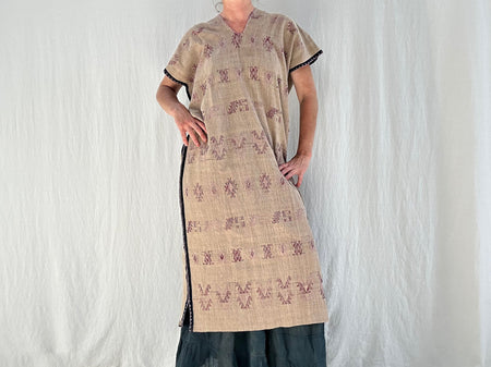 Pinotepa Nacional Huipil. Coyuchi and Indigo. Oaxaca, Mexico.