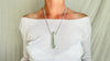 Natural Green Quartz Crystal Pendant Necklace. Sterling Silver. Atelier Aadya. Medicine Necklace. 2271