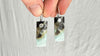 Amazonite Intarsia Earrings. Labradorite & Obsidian. Sterling Silver. 2256
