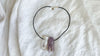 Amethyst Cicada and Quartz Crystal Pendant Necklace. Medicine Necklace. 2320