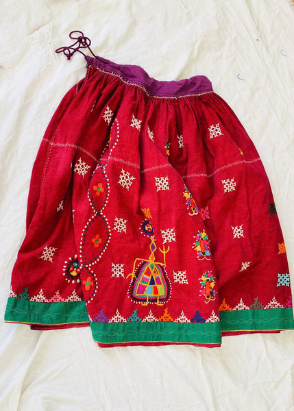 Rabari Embroidered Skirt. Vintage. Hand Embroidered.
