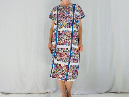 Hand Woven Amuzgo Huipil Dress. Guerrero, Mexico. 0099