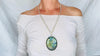 Labradorite Pendant Necklace. Heavy Sterling Silver Chain. 4447
