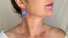 Lapis Lazuli Leaf Earrings. Sterling Silver. Atelier Aadya. 2252