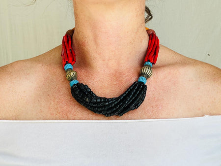 Balochi Multi-Strand Tribal Beaded Necklace. 4281