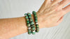 Trio of Guatemalita Bracelets. Beaded with Sterling Silver. Mayan Jewelry. Handmade Gift for Her. 2414