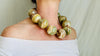 Banded Onyx Beaded Necklace. Huge Spheres.