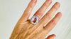 Rose Quartz Botanicals Cocktail Ring. Gorgeous Faceted Stone. Size 5.5. 4144