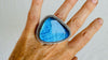 Oversized Labradorite Ring. Fantastic Quality. Gorgeous Blue. Adustable. 0713