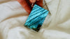 Labradorite Pendant Necklace. Heavy Sterling Silver Chain. Flashy Blue Stone. Designer Jewelry. 2678