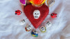 Mexican Heart and Skull Decor. Oaxaca, Mexico. Calaveras y Corazon.
