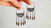 Vintage Uzbek Bukhara Earrings. Sterling Silver and Enamel. 0686