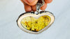 Amber & Sterling Heart Pendant on a Silver Chain. 4448