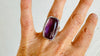 Amethyst Botanicals Ring. Size 7.25. Stupendously Crafted Sterling Silver. 4155