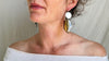 Amber & Sterling Silver Earrings. 1108