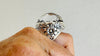 Natural Quartz Ring. Oversized. Botanicals. Size 7. 4139