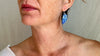 Lapis Lazuli Leaf Earrings. Sterling Silver. Atelier Aadya. 2252