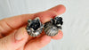 Silver Flower Barbell Earrings. Sterling Silver Handmade Jewelry from Thailand. 2529