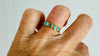 Turquoise and Gold Ring. Antique Stones and 14 kt Yellow Gold. Size 5.75