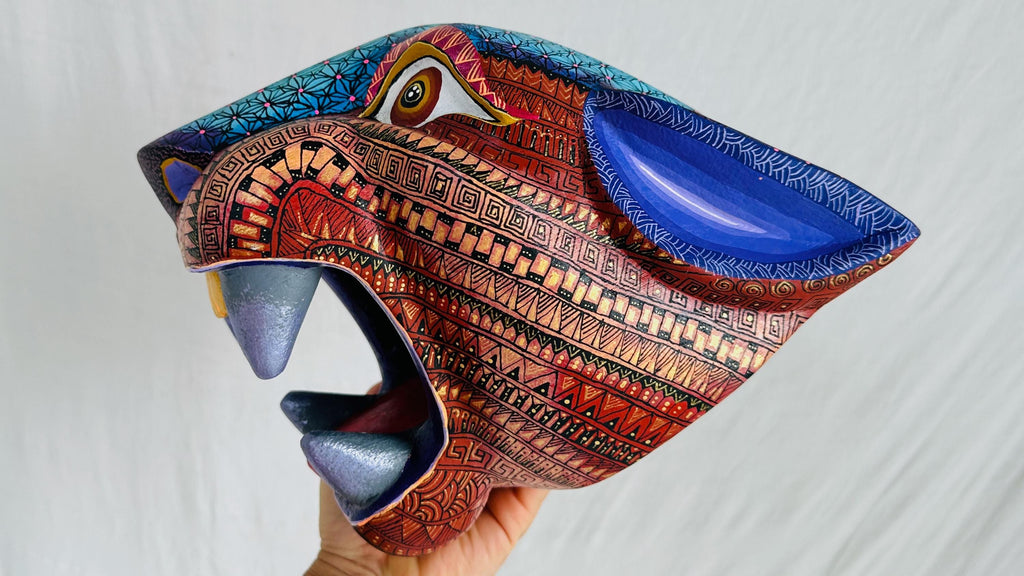 Jaguar Alebrije Mask. Oaxaca, Mexico. Spirit Animal. 4246