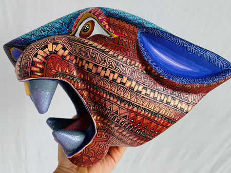 Jaguar Alebrije Mask. Oaxaca, Mexico. Spirit Animal. 4246