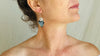 Natural Turquoise Earrings. Sterling Silver. 2705