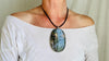 Labradorite Silver Pendant Necklace. Sterling Silver. 2380