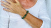 Guatemalita Jade Beaded Bracelet with a Sterling Silver Beads. 4422