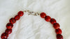 Silver Yalalag Cross Necklace. Red Glass Nepalese Beads. 2188