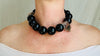 Rainbow Obsidian and Garden Quartz Necklace. Handmade Designer Beaded Necklace.