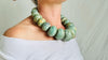 Mayan Guatemalita Jade Graduated Choker Necklace. Guatemalan Stone Jewelry. Handmade Necklace. 2247