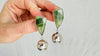 Serpentine and Silver Sphere Earrings. Handmade Designer Sterling Jewelry. 4195