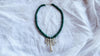 Malachite & Squash Blossom Necklace. Sterling Silver and Natural Malachite. Handmade Designer Jewelry. 4406