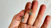 Amber & Sterling Silver Flower Earrings. 2341