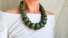 Mayan Guatemalita Jade Graduated Choker Necklace. Guatemalan.