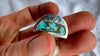 Natural Turquoise Earrings with Squash Blossoms. Sterling Silver. 2147