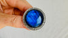 Labradorite Ring. Gorgeous Blue. Adjustable. 0905