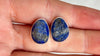 Rough Lapis Lazuli Earrings. Asymmetrical Posts. Handmade Sterling Silver Jewelry . 1178