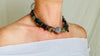 Ancient Roman Glass Necklace with Antique Silver. Handmade Designer Jewelry. 2572