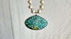 Fantastic Old Turquoise Pendant Necklace. Sterling Silver. 2234