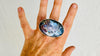 Faceted Labradorite Cocktail Ring. Adjustable Sterling Silver Jewelry. Gorgeous Flash. 4011