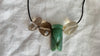 Aventurine Cicada and Smoky Quartz Pendant Necklace. Medicine Necklace. 2276