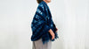 Indigo African Wrap. Tie Dye, Shibori. Shawl, Scarf. Mali. 4221