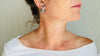 Silver Flower Barbell Earrings. Thailand. 4349